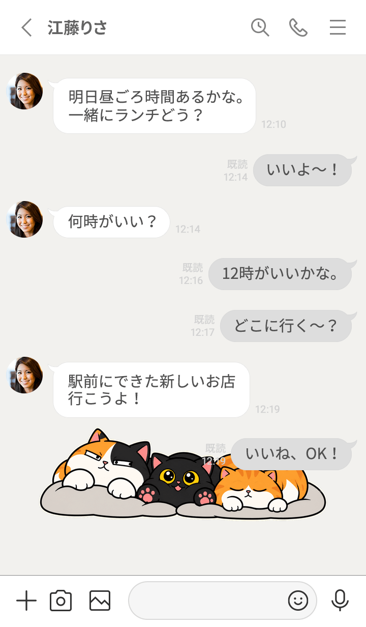 でぶにゃんこ のんびりグレーの公式トーク画面