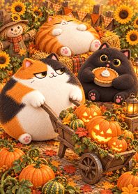 【でぶにゃんこ かぼちゃ畑の収穫祭】の商品表紙